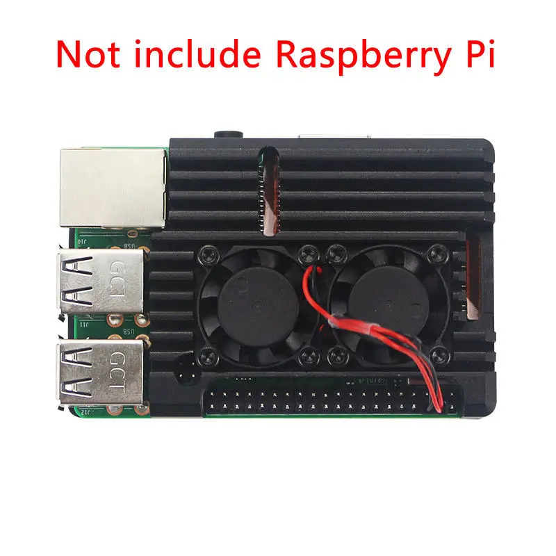 Замена двойной охлаждающий вентилятор Алюминиевый сплав чехол для Raspberry Pi 3B/3B+ Новая защитная часть
