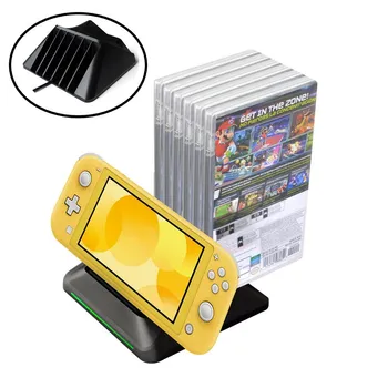 

5V 2A Type-c LED indicator Charging Stand 6 Game Cards Storage Dock for N-Switch,charger for Switch Lite