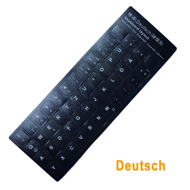 Russian French English Arabic Spanish Portuguese Hebrew Keyboard Stickers Letter Alphabet Layout Sticker For Laptop Desktop PC German