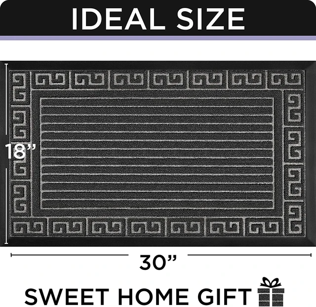 Door Mat Welcome Mat 18X 30 Inch Front Door Mat Outdoor for Home Entrance  Outdoor Mat for Outside Entry Way Doormat Entry Rugs, Heavy Duty Non Slip  Rubber Back Low Profile, Stone 