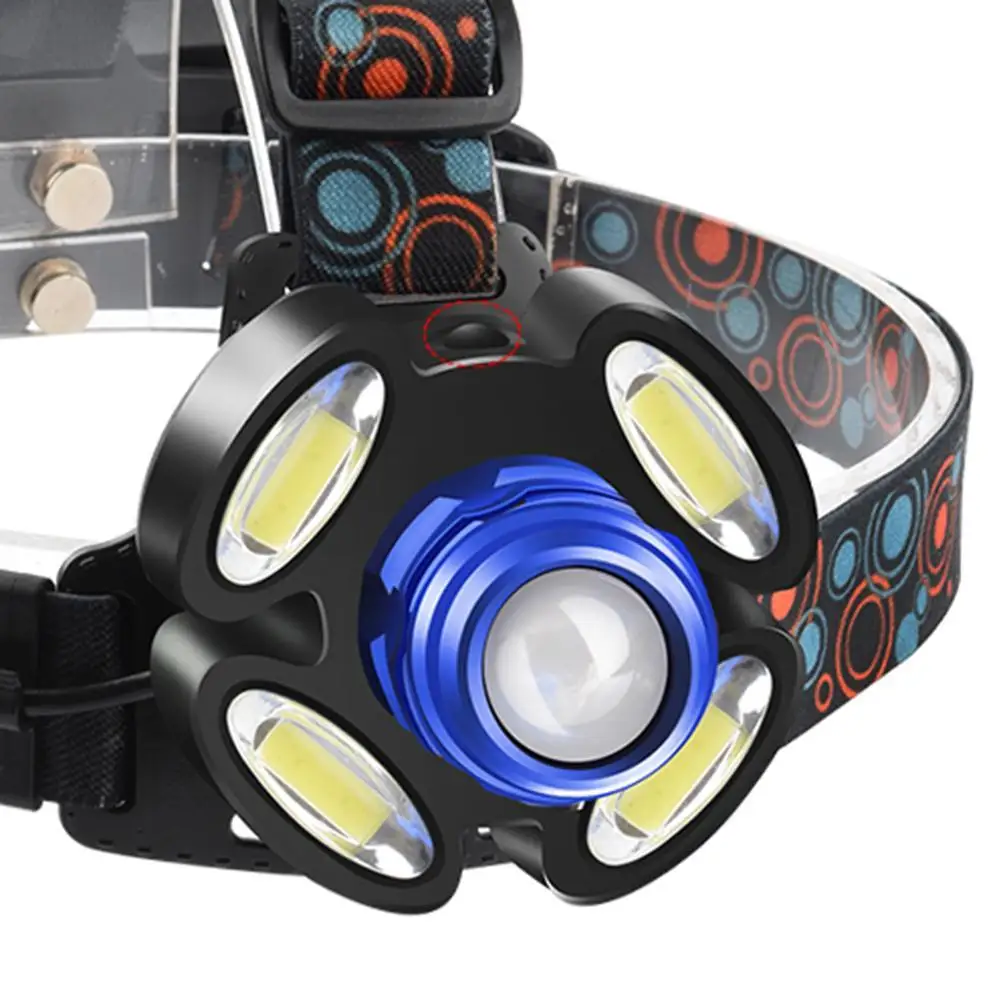 LED Headlight Rechargeable Tactical Headlamp With Warning Red Light Outdoor Sports Head Torch Work | Лампы и освещение