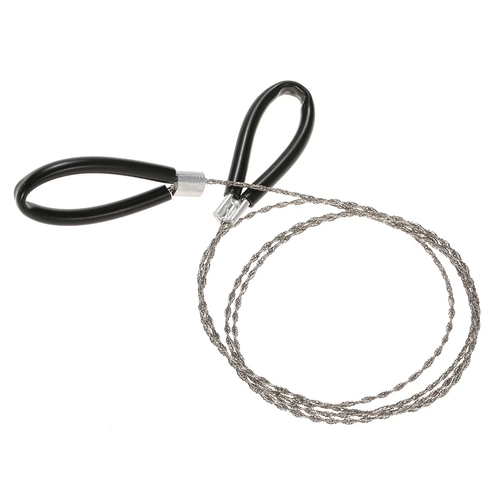 

1Pc Stainless Wire Saw Camping Hiking Field Survival Hand Chain Saw Outdoor Emergency Tool Kit Survival Gear