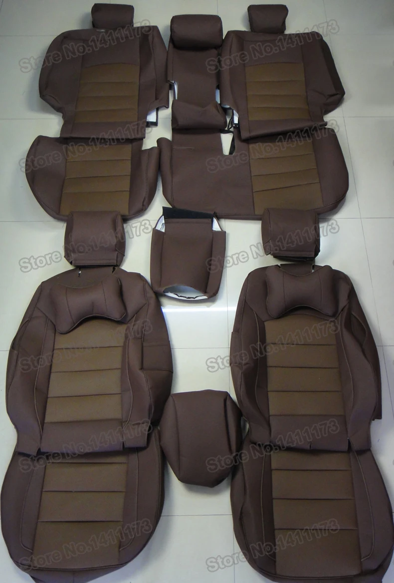 Кожаные чехлы для сидений автомобиля carпортного автомобиля для hyundai Santa fe, чехлы для сидений автомобиля и аксессуары, сшитые по индивидуальному заказу чехлы для сидений, наборы протекторов для подушек