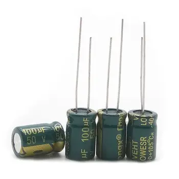 

50pcs Aluminum electrolytic capacitor 100uF 50V 8*12 Electrolytic capacitor Whosale & Dropship