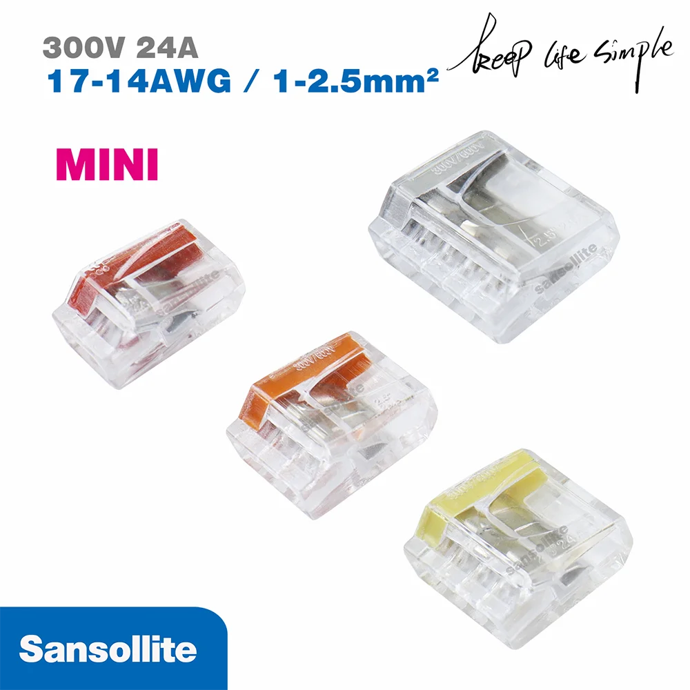 

30-100pcs mini wire Connectors Terminal block connector home improvement quick wire cable connectors electrical wire connectors