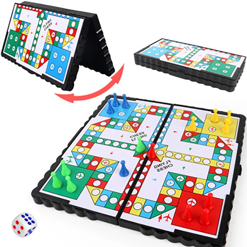 Foldable Flying Chess Crawling Mat para crianças, jogo de tabuleiro  portátil, tapete de acampamento, jogos de família, brinquedos para viagens