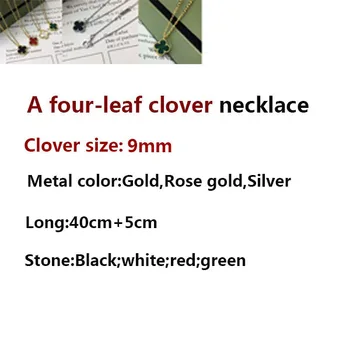 

9mm 925 sterling silver necklace personality fashion style mini four-leaf clover high-end style new jewelry girlfriend gift hot