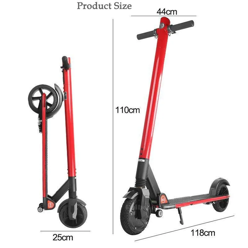 Daibot Electric Kick Scooters 2 Wheel Electric Scooter With BluetoothAPP 8.5 Inch 250W 36V Red Adult Foldable Electric Scooter  (7)