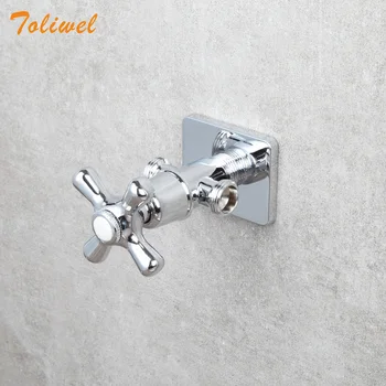 

Chrome Finish Three Way One inlet two outlet 3 way Triangle Valve Brass Angle Stop Valve WF0035