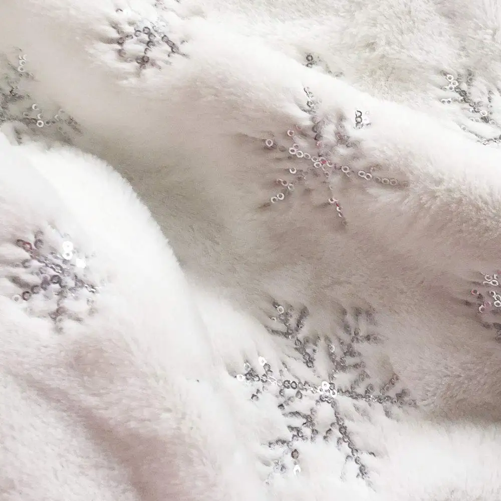 Горячая Распродажа, Элегантные зимние плюшевые юбки с вышивкой из блесток и рождественской елки, напольные покрытия, рождественские вечерние украшения для дома, 78-122 см