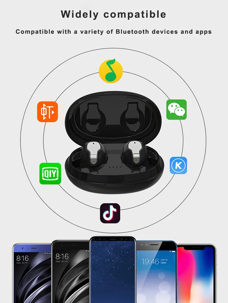 Новая мода V5.0 Bluetooth наушники XY-5 стерео мини Беспроводные наушники с микрофоном зарядная коробка беспроводные наушники