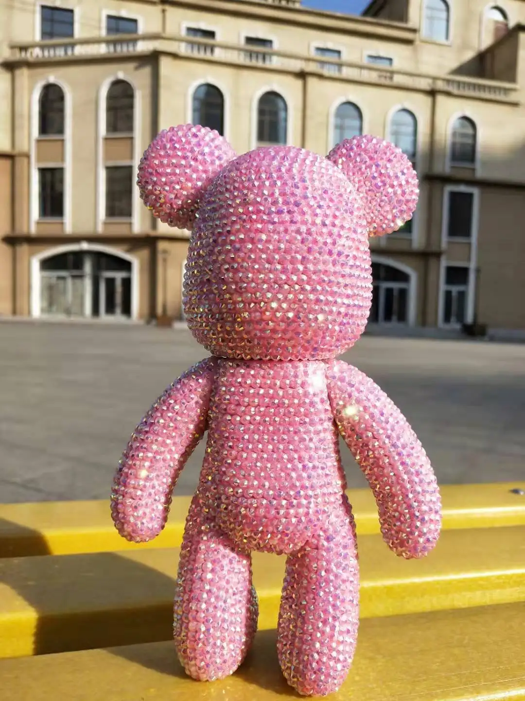 

23 cm DIY handmade 13 styles Shiny artificial diamond Be@rbrick DIY Fashion Toy PVC Teddy bear Action Figure Model Toy kids gift