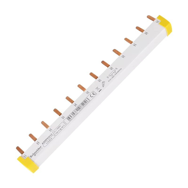 

12x18mm comb-shaped busbar Original export busbar 3P12 position,wiring bar,copper bar can be connected to 4 3P air open A9XPH312
