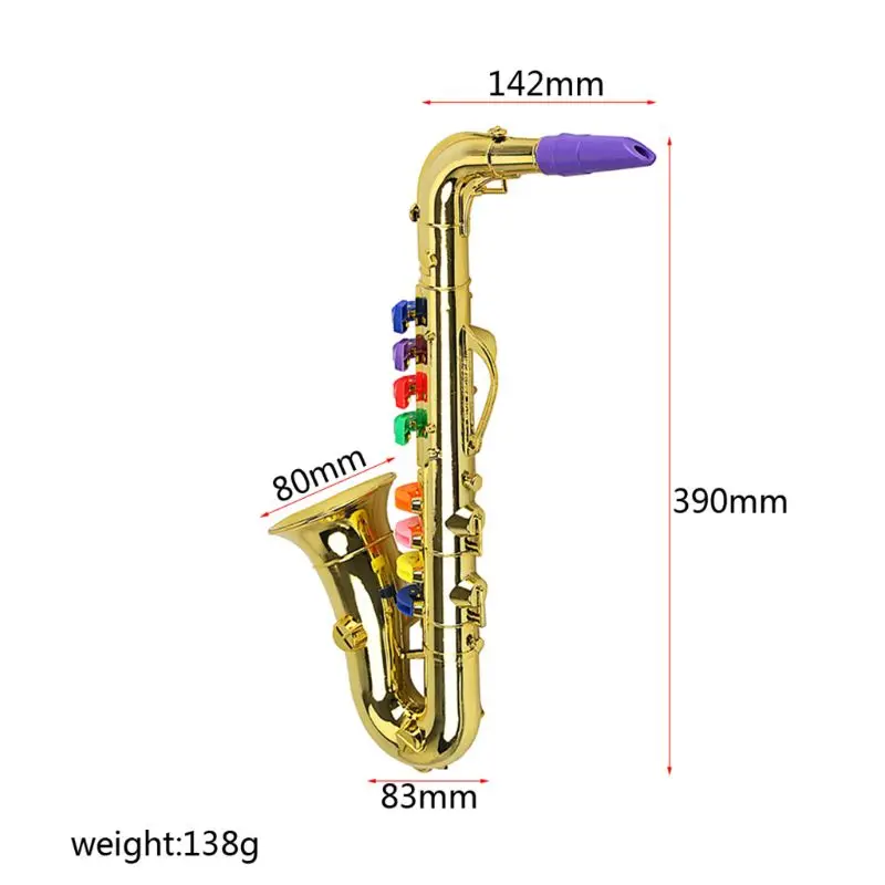 Simulation 8 Tones Saxophone Trumpet Children Musical Instrument Toy Party Props