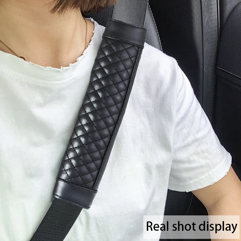 PU Leather Car Seat Belt Cover Soft Shoulder Protector
