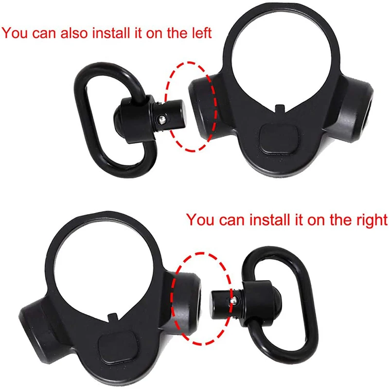 New QD Sling Adapter Plate 2 Position Full Steel Quick Detach Dual Loop Receiver End Plate Hunting Part Accessories For Shotguns