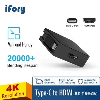 

iFory High Quality USB-C to HDMI Cable Creation Hub Adapter, USB 3.1 Type C to HDMI Adapter 1080p 4K, Compatible for Macbook Pro