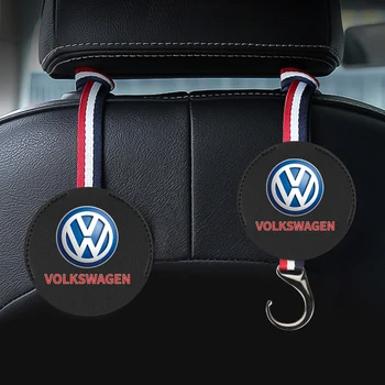 

2 pcs Car Hook Seat Hook Back Seat Headrest Hanger Storage Hooks for Volkswagen VW Touareg jetta polo golf passat