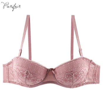 

PariFairy Floral Lace Cotton Convertible Straps Bra Sexy Bh Comfort Fit Underwear Women Sheer Half Cup Bras Female Brassiere