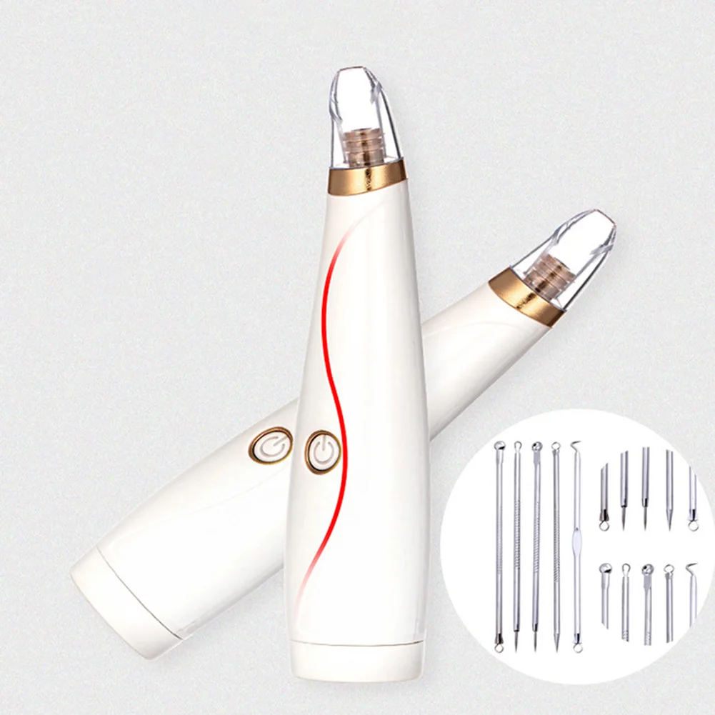 Machine Massager Acne Remove Home Portable Effective Facial Reusable Low Noise Stainless Steel Electric Blackhead Cleaner Set