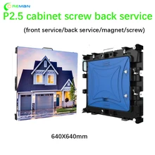 P2.5 сценический кабинет с led экраном painel tv led панель сценический рекламный дисплей для использования в помещении передний сервис задняя плитка 640X640 480X480 P3 P4 P5 P6