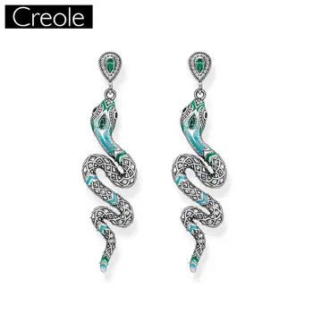 

Stud Earrings Blue Snake Bohemia Gift For Women High Quality Earring 2020 Europe Style 925 Sterling Silver Fashion Jewelry