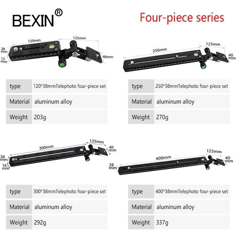 긴 퀵 릴리스 플레이트, 긴 노드 슬라이드 레일 어댑터, 망원 렌즈 브래킷 지지 홀더, RRS ARCA 스위스 카메라 삼각대