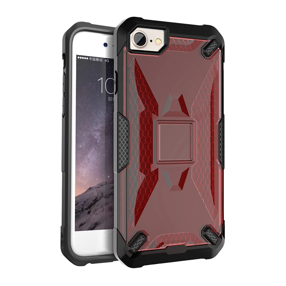 

Luxury Shockproof Bumper Transparent Phone Case For iPhone 8 7 6 6S Clear Protection Back Cover PH05