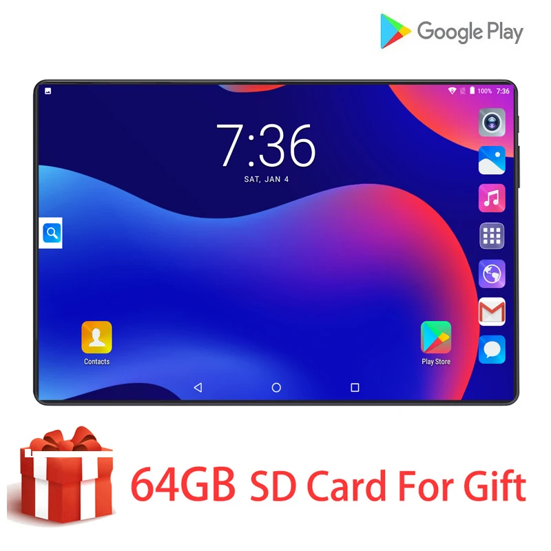 

4G LTE Phone-Call Tablets Android 9.0 MTK ARM Octa-Core 6G RAM Tablet Pc HD 1280x800 Dual Camera 8MP WiFi GPS FM 10 inch tablet