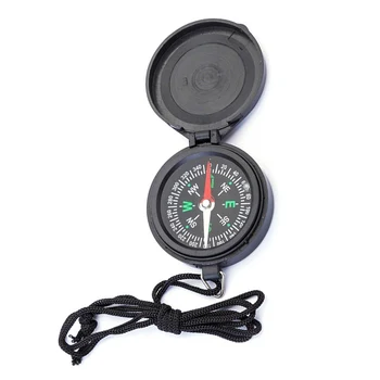

1PC Pocket Watch Flip Compass Portable Camping Hiking With Lanyard Survival Navigation Compass High Quality Guider Compass New