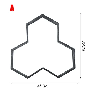 

Garden DIY Plastic Path Maker Pavement Model Concrete Stepping Stone Cement Mould Brick B99