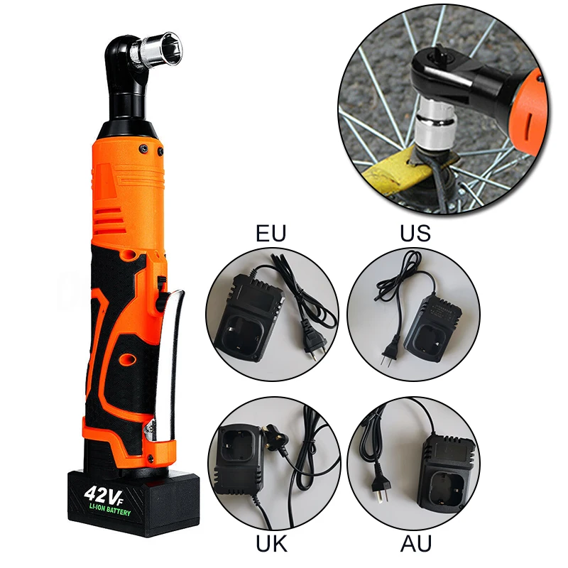 Дом и сад удар электрический ключ с трещоткой Беспроводная LED угловая батарея