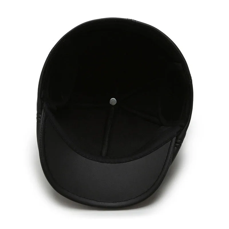 T-MAC зимние мужские шапки из искусственной кожи толстый берет с ушками теплая шапка для папы язык зимне наушники шапка морозостойкая Лыжная Шапка s