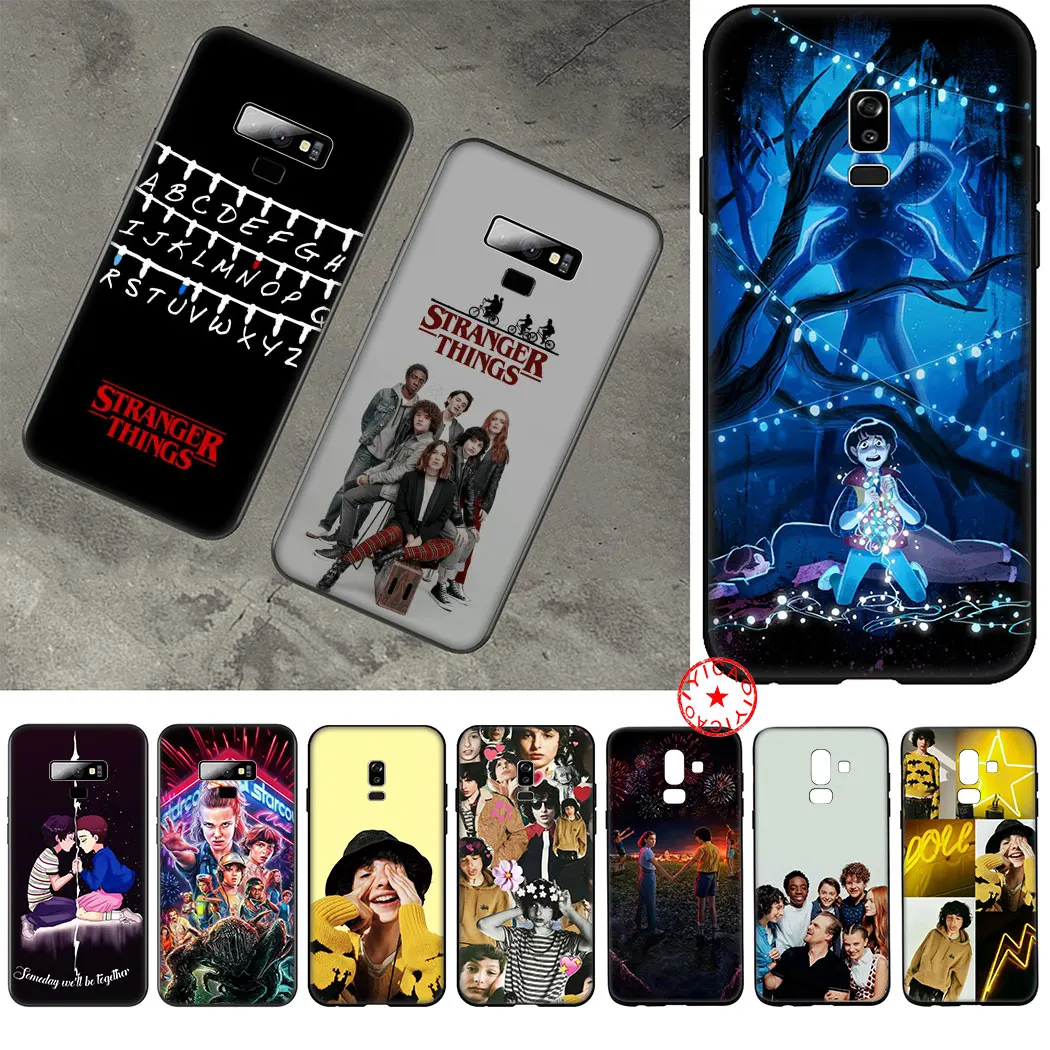 Stranger Things Black Soft Silicone Case for Samsung Galaxy A70S A20E A2 J4 J6 Plus Core J7 Duo J8 TPU Cover |