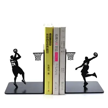 

Creative Metal Bookends Book Holder Bookshelf Stand Simple Fashion 24 BasketBook Fan Students Boy Birthday Gift Desk Organizer