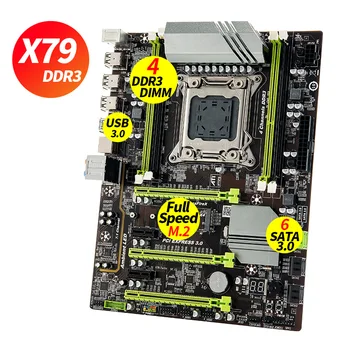 HONUA-placa base X79 Turbo V1.03, Chip ATX, 4x16G DDR3, SATA x 6 , LGA 2011, compatible con memoria REG ECC