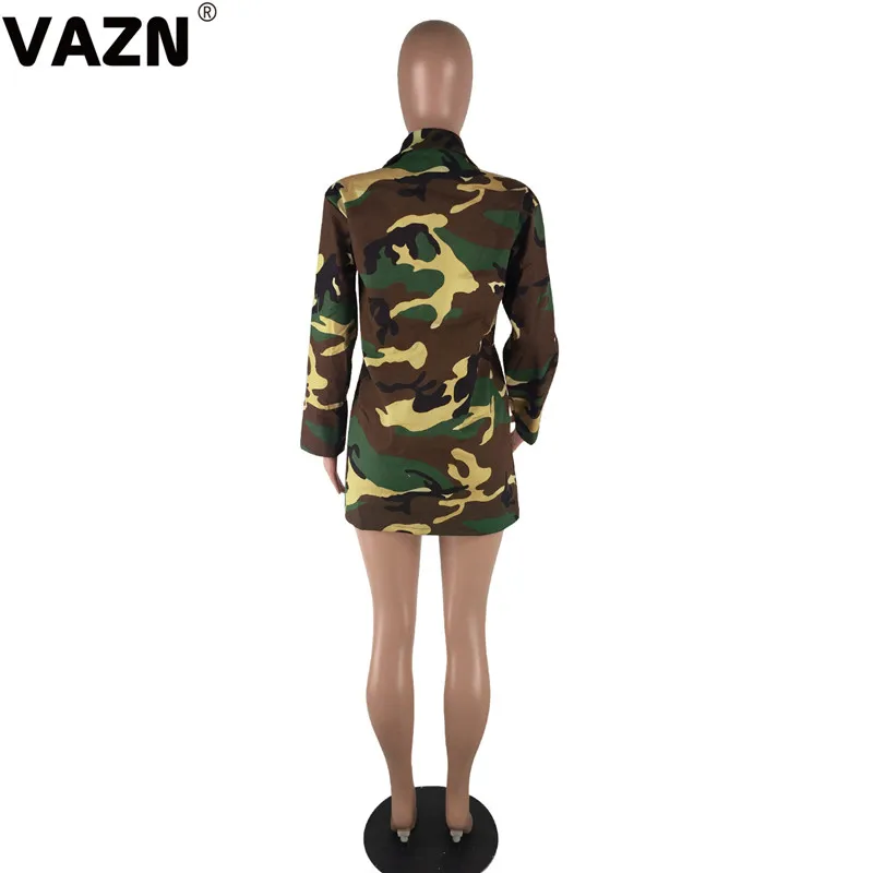 VAZN, осень размера плюс,, комбинезон, неопрятный, сексуальный, Повседневный, общий, модный, длинный рукав, Женская Длинная Верхняя одежда