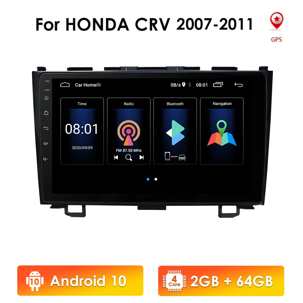 2din Android 10 9 ''автомобильный мультимедийный плеер для Honda CRV CR V 3 2006 2007 2008 2009 2010 2011