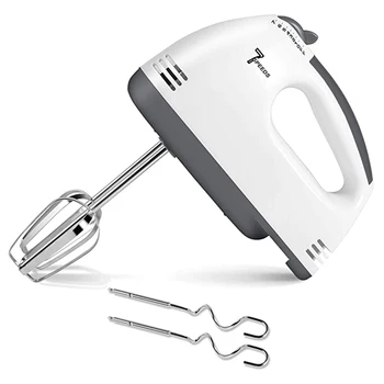 

Multi-purpose Electric Hand Mixer 7-Speed Handheld Egg Whisk Kitchen Egg Sticks Dough Hooks E2S