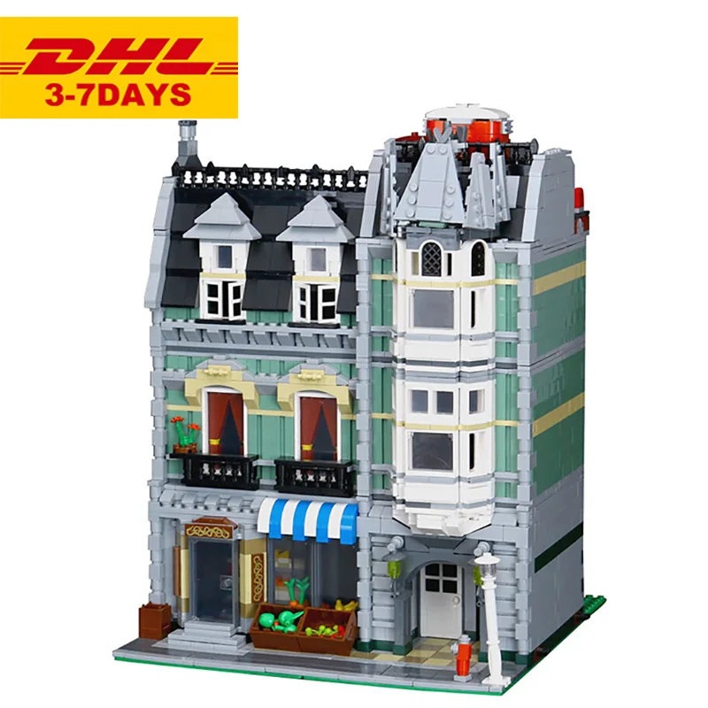 

DHL City Street Building 15008 compatible with 10185 Green Grocer Model Building Kits Blocks Bricks Educational toy for children