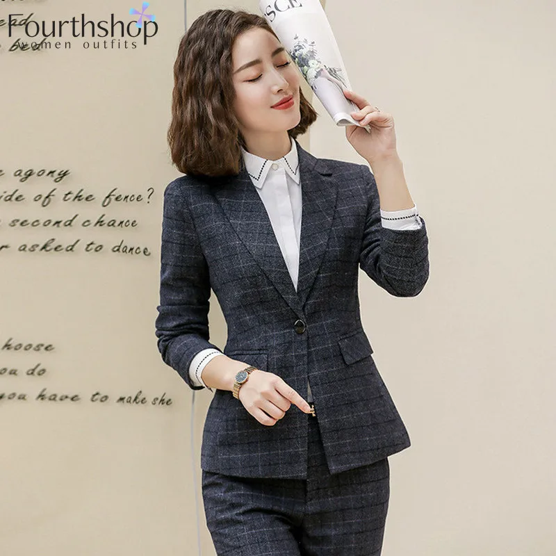 THE SUIT COMPANY sheチェック柄 パンツスーツ THE SUIT COMPANY チェック柄パンツスーツ