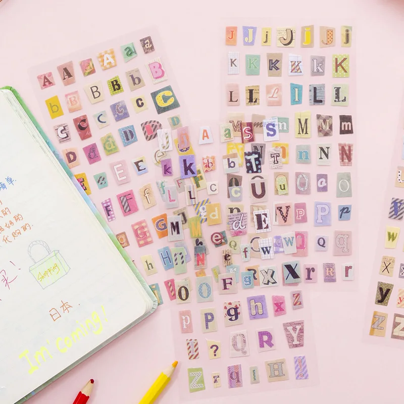 

Colorful Personality Alphabet Stickers DIY Scrapbooking Album journal week Diary Happy Planner Decoration Stickers