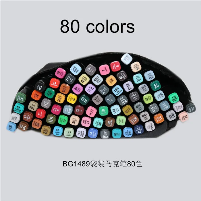 80 colors 80/60/40/30 Цвета многоцветный фломастер на масляной основе зубная щетка с двумя головками и не касайтесь кончиком студент живопись на холсте школьная садоводства Ландшафтный дизайн - Цвет: 80 colors
