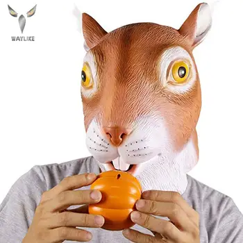 

Waylike Cute Squirrel Latex Head Mask for Halloween Costume Adult Party