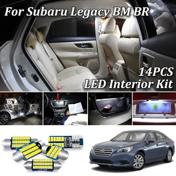 

14Pcs Canbus LED Interior Light For Subaru Legacy 5 BM BM9 BR BR9 Sedan Wagon LED Interior Trunk Door License plate Light