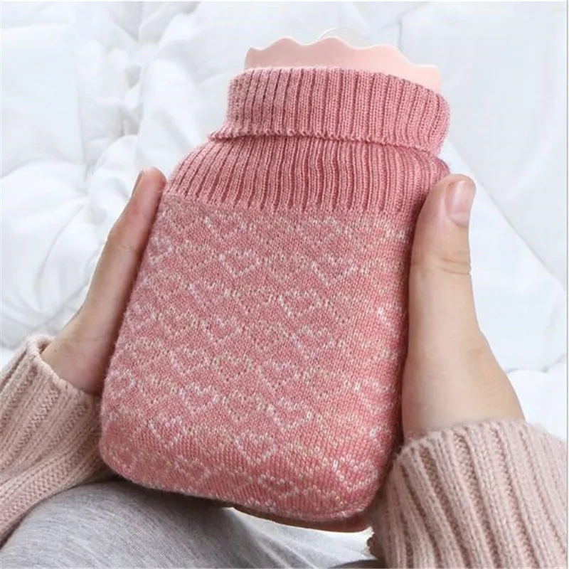 

Silicone hot water bottle water warm water bag warm palace hand warmers mini portable explosion-proof plush warm baby students