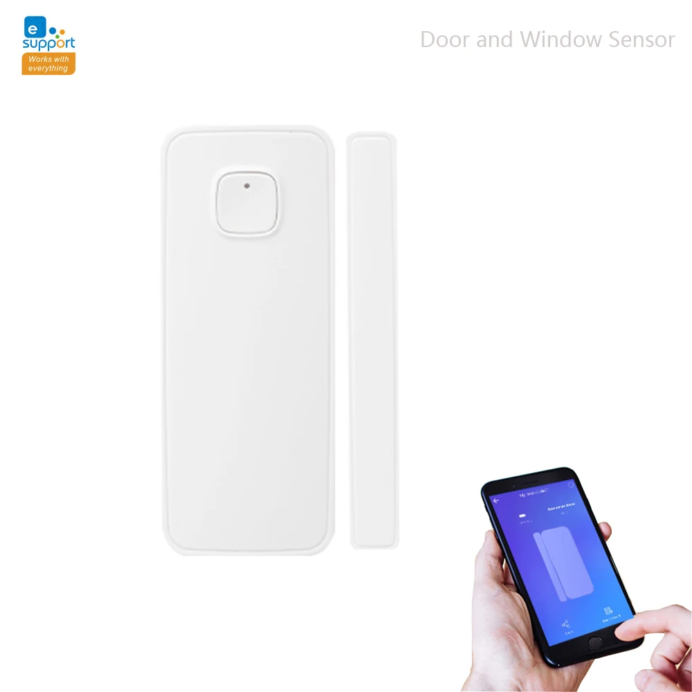 

eWelink Smart WiFi Wireless Door Sensor Door Open / Closed Detectors Action with the other WIFI Switch on the APP