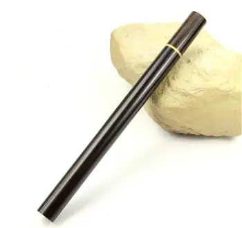 

Wholesale natural ebony wood barrel portable stick incense storage tube home decor SN2989