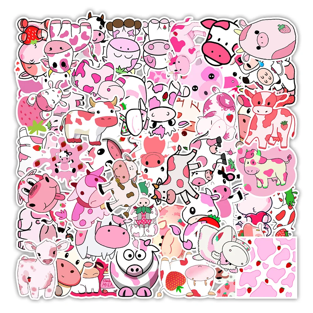 Milk Cow Stickers 50pcs For Notebook Laptop Stationery Scrapbook decorative stickers self adhesive stickers stationery stickers paper stickers adhesive stickers diy scrapbooking accessories