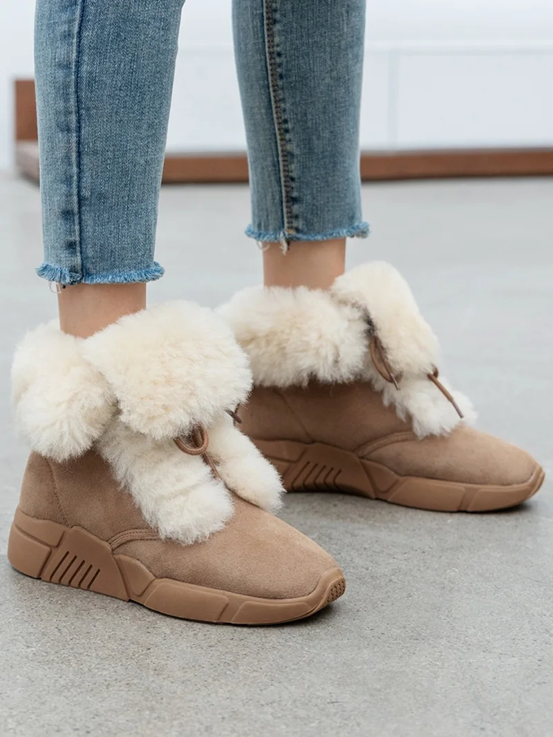 MORAZORA/зимние ботинки из натуральной кожи наивысшего качества; женские ботинки из замши и шерсти; теплые зимние ботинки; женские удобные ботильоны на платформе